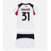 AC Milan Strahinja Pavlovic #31 Bortedraktsett Barn 2025-26 Kortermet (+ korte bukser)